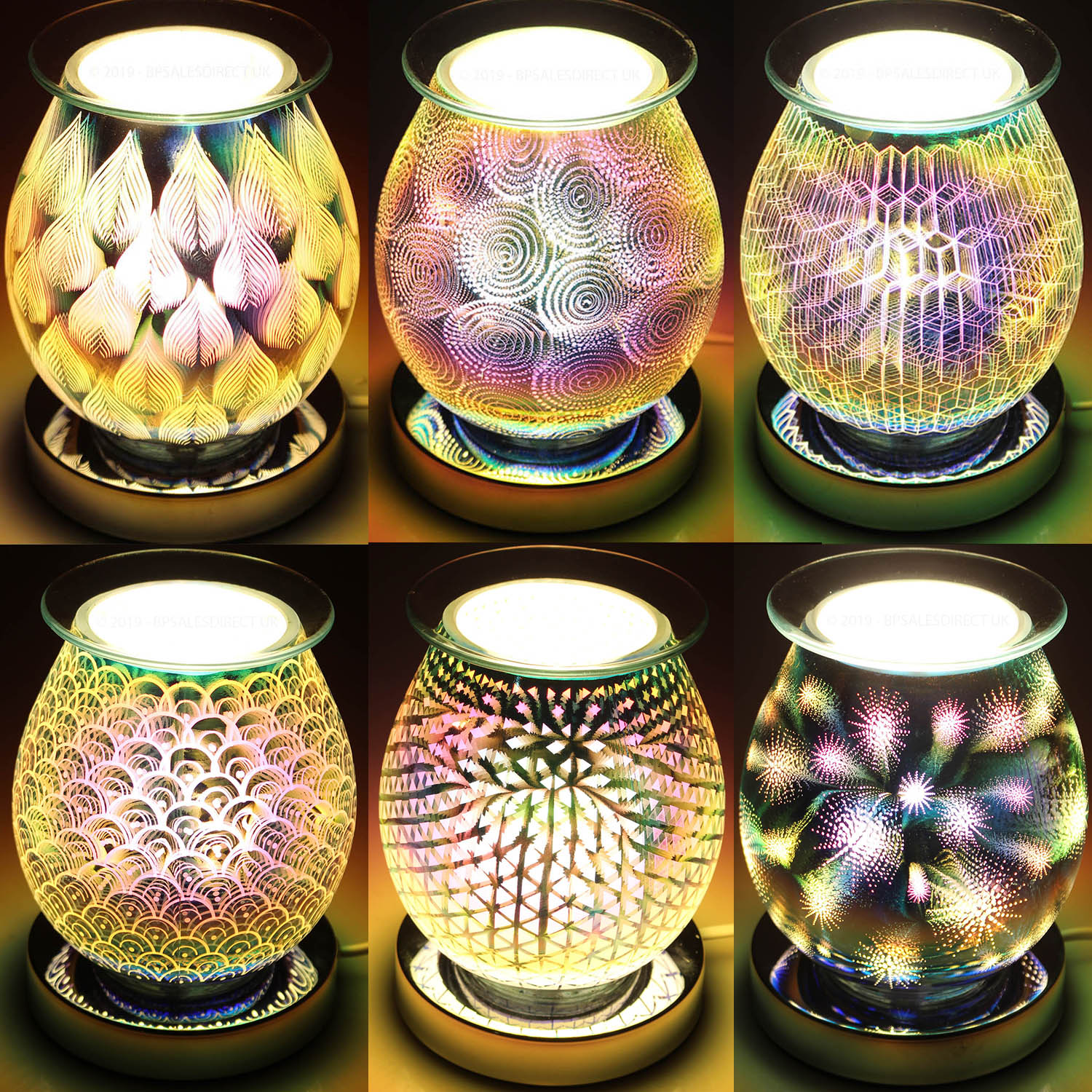Desire Aroma Electric Wax Melt Burner 3D Touch Lamp Night Light Tart